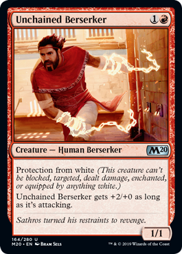 Unchained Berserker (Magic 2020 Core Set) Light Play