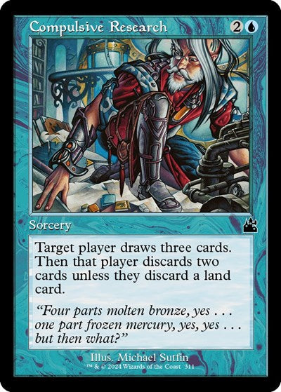 Compulsive Research (Retro Frame) (Ravnica Remastered) Light Play