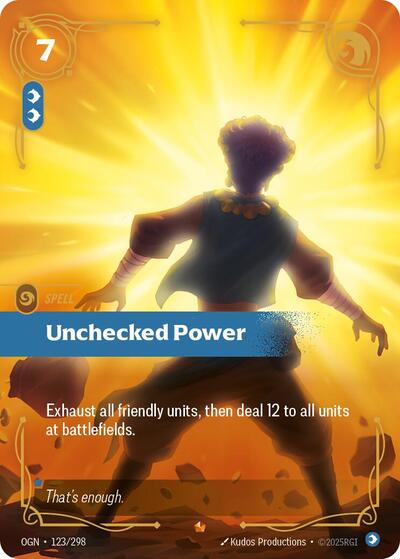 Unchecked Power (Origins) Light Play Foil