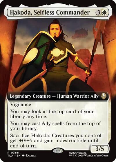 Hakoda, Selfless Commander (Extended Art) (Avatar: The Last Airbender) Light Play Foil