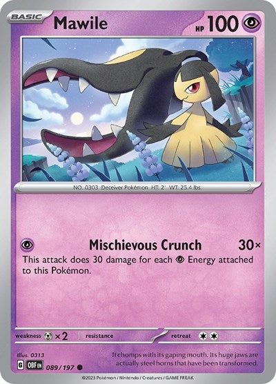 Mawile - 089 (Scarlet and  Violet: Obsidian Flames) Light Play