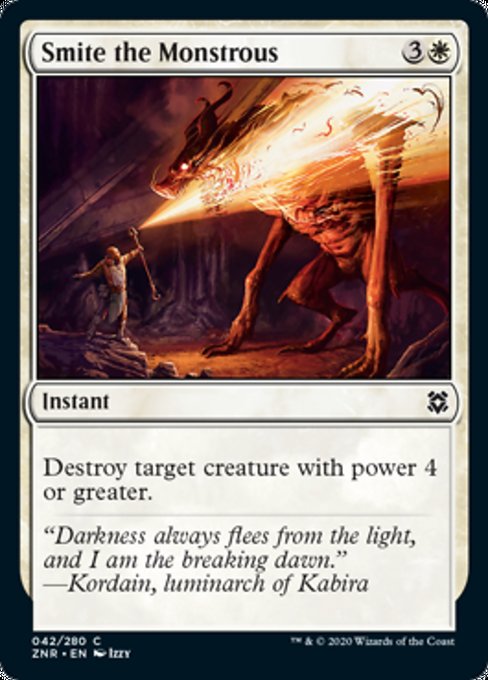 Smite the Monstrous (Zendikar Rising) Light Play