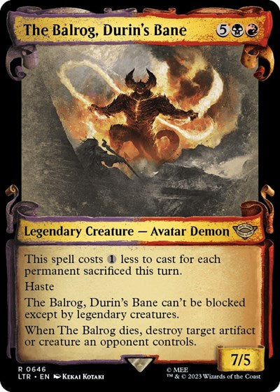 The Balrog, Durin's Bane (Showcase Scrolls) (Universes Beyond: The Lord of the Rings: Tales of Middle-earth) Light Play