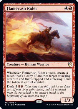 Flamerush Rider (Commander 2019) Medium Play
