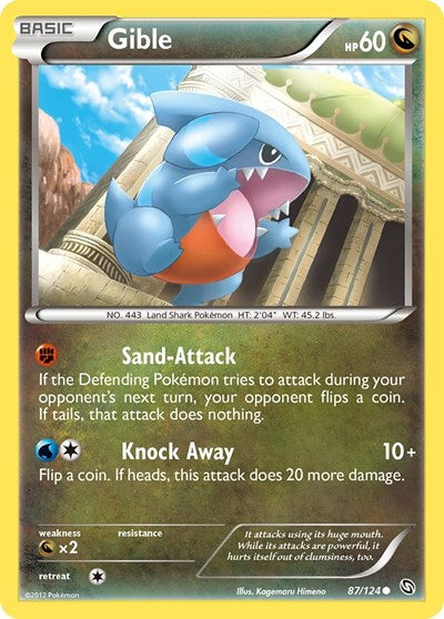 Gible (87) (Dragons Exalted) Medium Play Reverse Holofoil