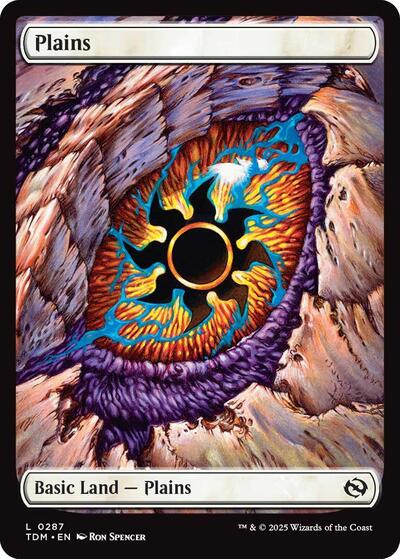 Plains (0287) (Tarkir: Dragonstorm) Light Play