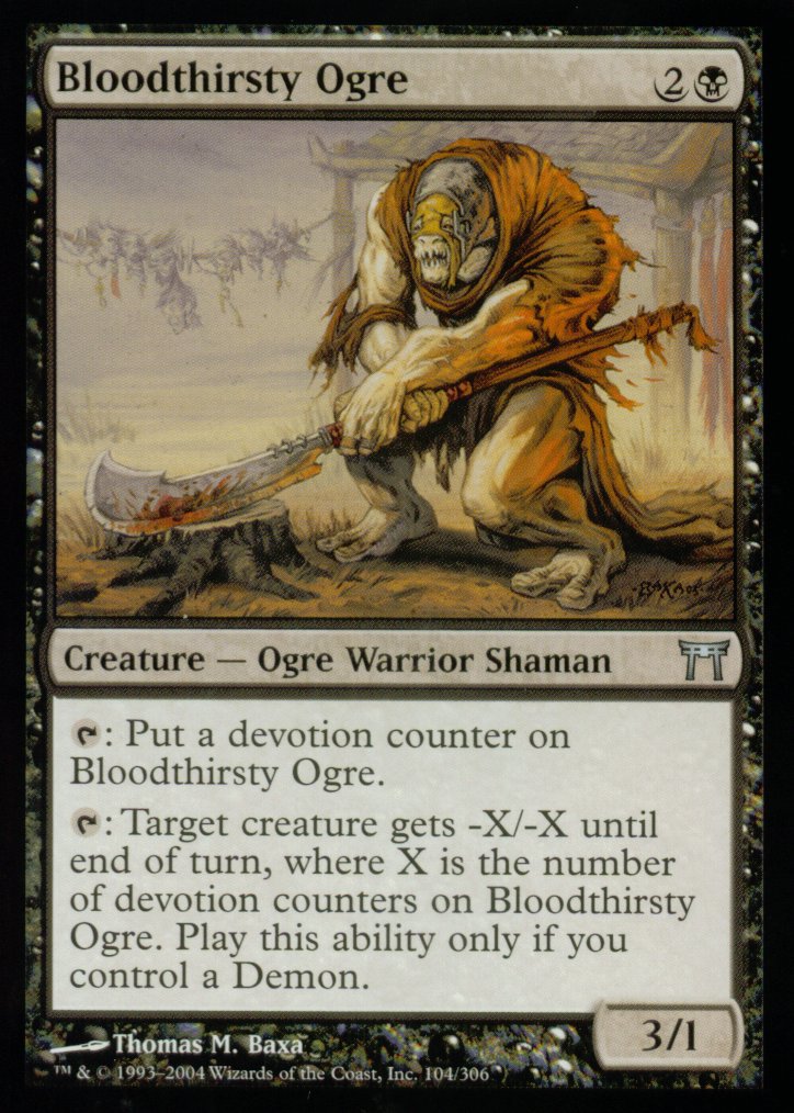 Bloodthirsty Ogre (Champions of Kamigawa) Light Play