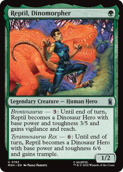 Reptil, Dinomorpher (Marvel Super Heroes) Light Play
