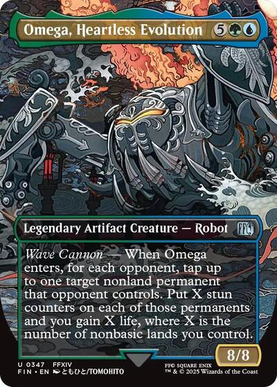 Omega, Heartless Evolution (Borderless) (Universes Beyond: FINAL FANTASY) Light Play Foil