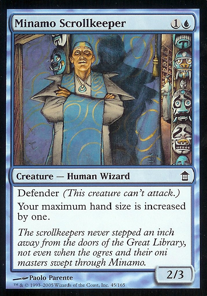Minamo Scrollkeeper (Saviors of Kamigawa) Light Play