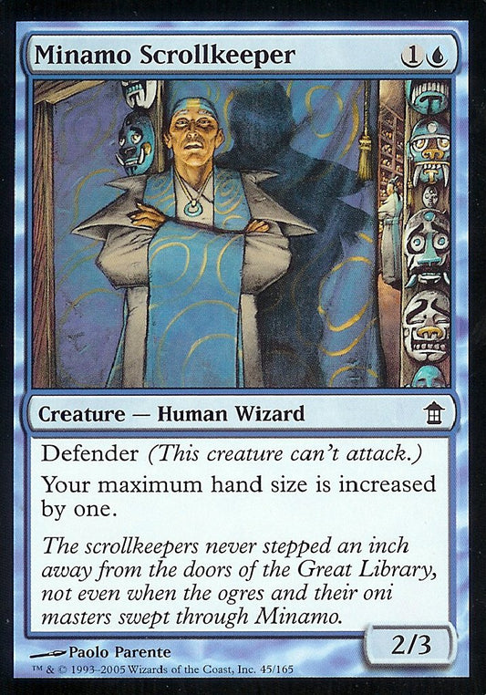 Minamo Scrollkeeper (Saviors of Kamigawa) Light Play