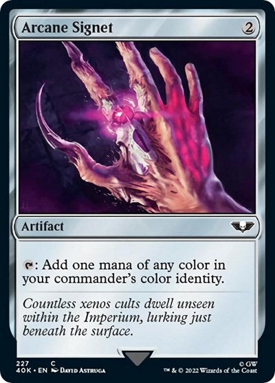 Arcane Signet (227) (Universes Beyond: Warhammer 40K) Light Play