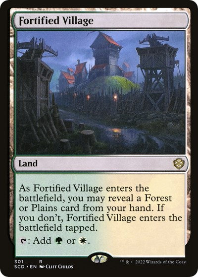 Fortified Village (Commander 2022 Starter Decks) Light Play