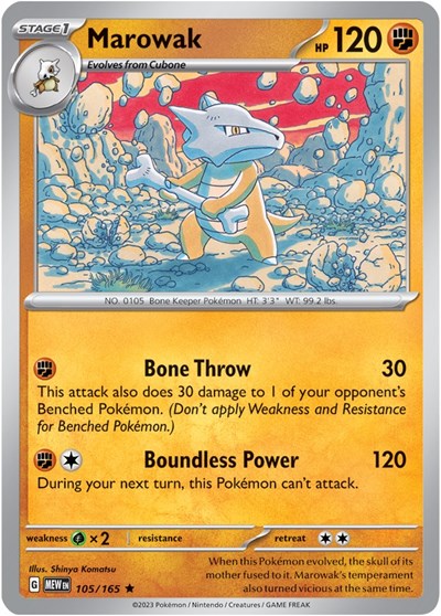 Marowak (Scarlet and Violet: 151) Light Play Holofoil