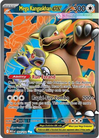Mega Kangaskhan ex - 164 (ME01: Mega Evolution) Light Play Holofoil