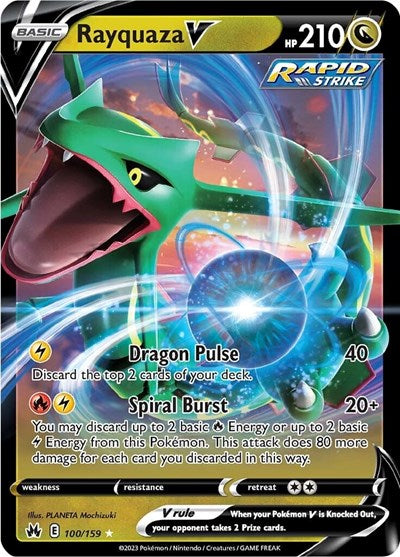 Rayquaza V (Crown Zenith) Near Mint Holofoil