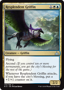 Resplendent Griffin (Rivals of Ixalan) Light Play