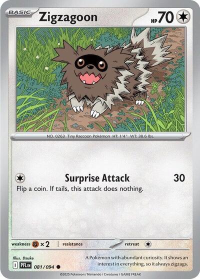 Zigzagoon (ME02: Phantasmal Flames) Light Play