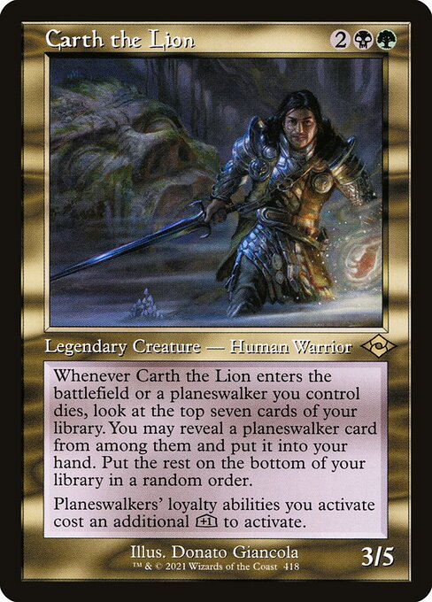 Carth the Lion (Retro Frame) (Foil Etched) (Modern Horizons 2) Light Play Foil