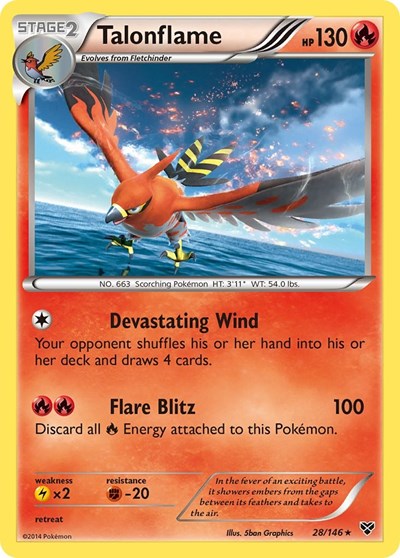 Talonflame (XY Base Set) Medium Play Holofoil