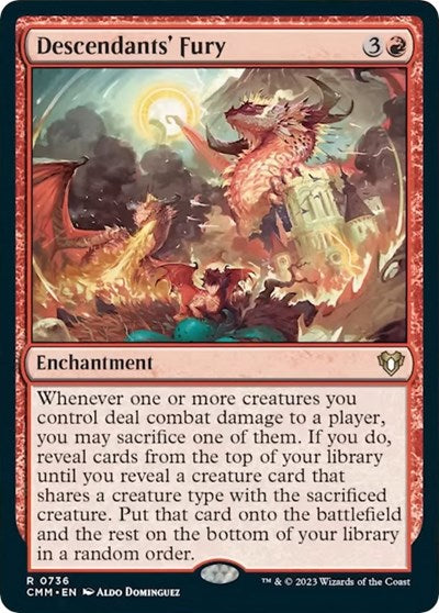 Descendants' Fury (Commander Masters) Light Play
