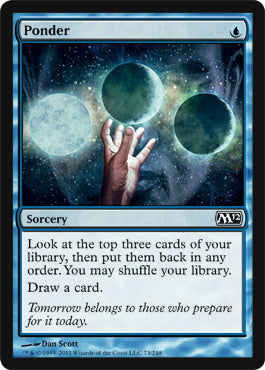 Ponder (Magic 2012 Core Set) Light Play
