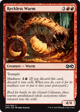 Reckless Wurm (Ultimate Masters) Light Play Foil