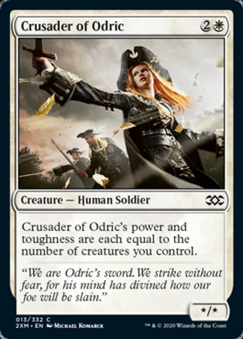 Crusader of Odric (Double Masters) Light Play Foil
