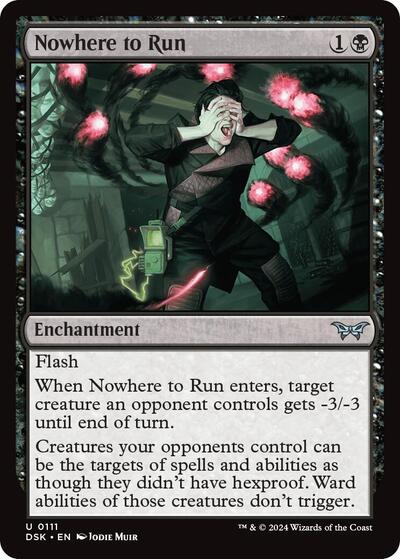 Nowhere to Run (Duskmourn: House of Horror) Light Play Foil