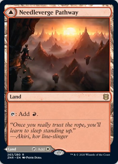 Needleverge Pathway / Pillarverge Pathway (Zendikar Rising) Near Mint