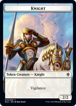 Knight Token (Throne of Eldraine) Light Play