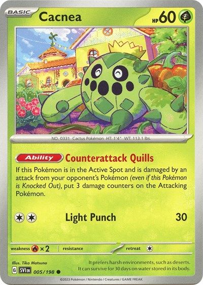 Cacnea - 005 (Scarlet and Violet: Base Set) Light Play