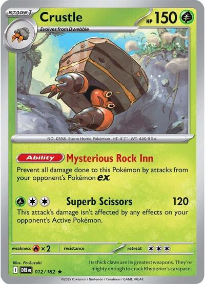 Crustle - 012 (SV10: Destined Rivals) Light Play Holofoil