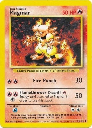 Magmar (Base Set) Medium Play