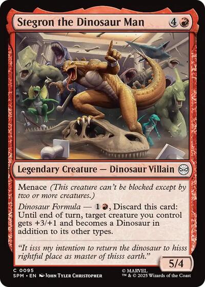 Stegron the Dinosaur Man (Marvel's Spider-Man) Light Play Foil