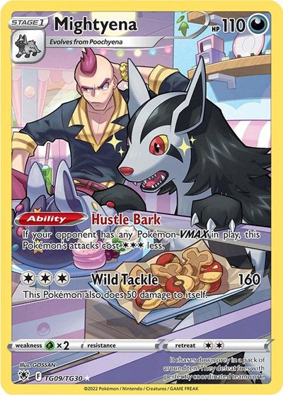 Mightyena (SWSH10: Astral Radiance Trainer Gallery) Damaged / Poor Holofoil