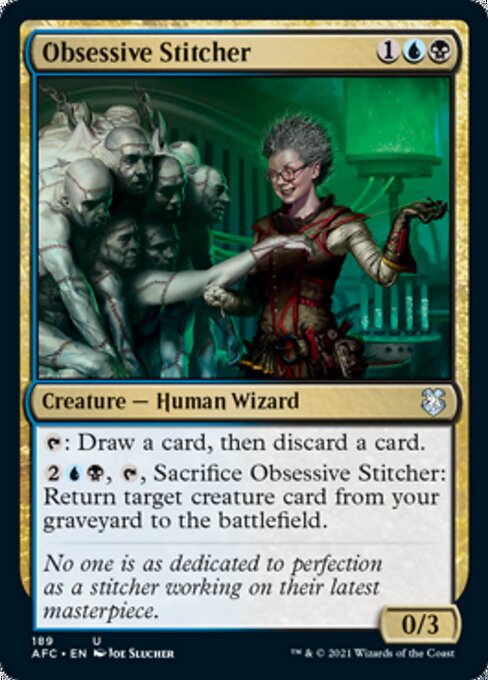 Obsessive Stitcher (Commander 2021 Forgotten Realms) Light Play