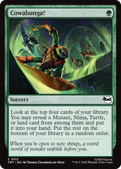 Cowabunga! (Teenage Mutant Ninja Turtles) Light Play Foil