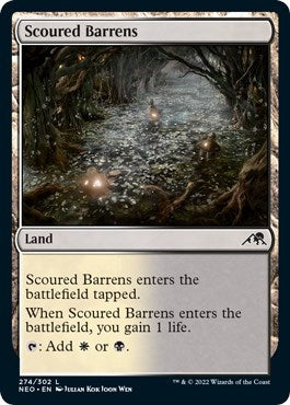 Scoured Barrens (Kamigawa: Neon Dynasty) Light Play Foil