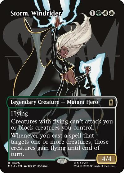 Storm, Windrider (Borderless) (Marvel Super Heroes) Light Play Foil