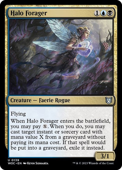 Halo Forager (Commander: Wilds of Eldraine) Damaged / Poor