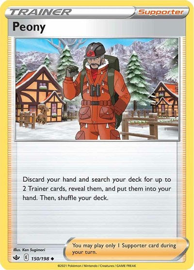 Peony (SWSH06: Chilling Reign) Medium Play Reverse Holofoil