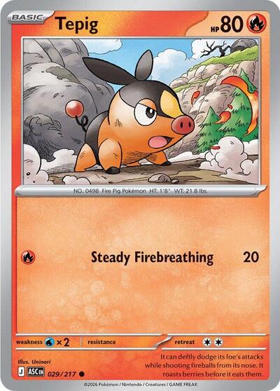 Tepig (ME: Ascended Heroes) Light Play