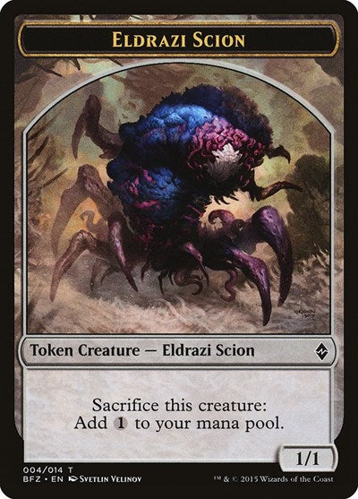 Eldrazi Scion Token (004) (Battle for Zendikar) Light Play