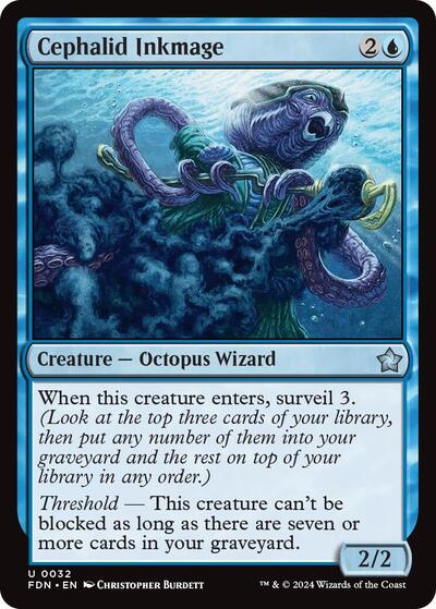 Cephalid Inkmage (Foundations) Light Play Foil