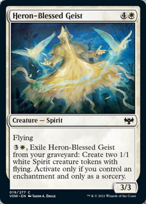 Heron-Blessed Geist (Innistrad: Crimson Vow) Light Play