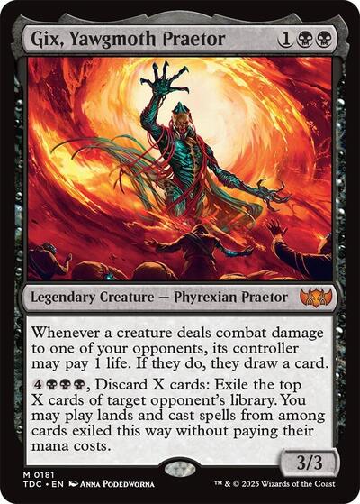Gix, Yawgmoth Praetor (Commander: Tarkir: Dragonstorm) Light Play