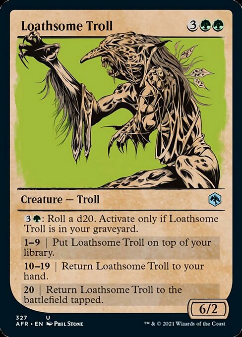 Loathsome Troll (Showcase) (Adventures in the Forgotten Realms) Light Play Foil