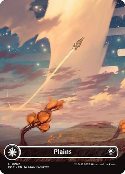 Plains (0262) (Borderless) (Edge of Eternities) Light Play Foil