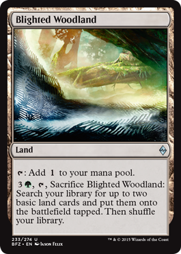 Blighted Woodland (Battle for Zendikar) Light Play
